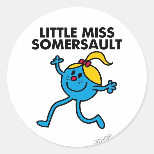 Kleine Miss Somersault Walking Tall Ronde Sticker (Voorkant)