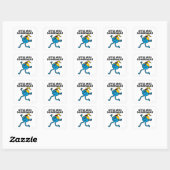 Kleine Miss Somersault Walking Tall Vierkante Sticker (Vel)