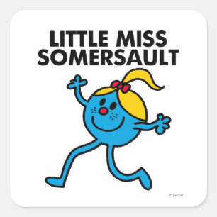Kleine Miss Somersault Walking Tall Vierkante Sticker