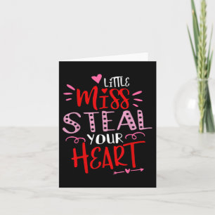 Kleine Miss Steel Hart Valentijnsdag Peuter Kaart