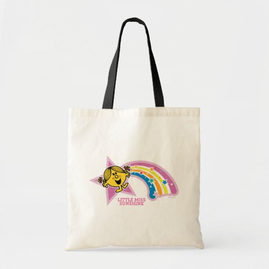Kleine Miss Sunshine Regenbogen en Sterren Tote Bag (Voorkant)