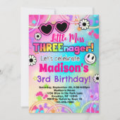 Kleine Miss Threenager 3e Verjaardag Kaart (Voorkant)