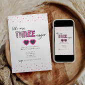 Kleine Miss Threenager 3e verjaardag uitnodiging