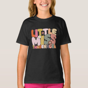 Kleine Miss Threenager Meisje Derde Verjaardag Lee T-shirt