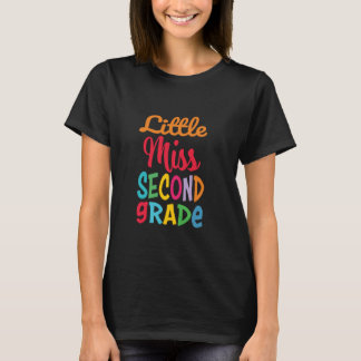 Kleine Miss tweede klas school studentmeisjes T-shirt