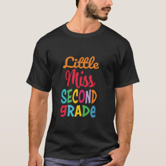 Kleine Miss tweede klas school studentmeisjes T-shirt