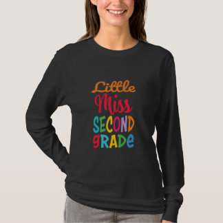 Kleine Miss tweede klas school studentmeisjes T-shirt