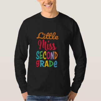 Kleine Miss tweede klas school studentmeisjes T-shirt