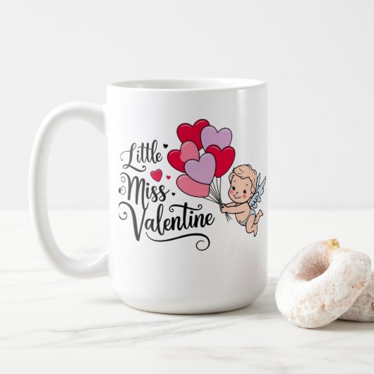 Kleine Miss valentijn Mok cadeau, Mok cadeau (Met donut)