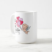 Kleine Miss valentijn Mok cadeau, Mok cadeau (Voorkant links)