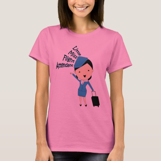 Kleine Miss Vlight Attendant T-shirt (Voorkant)