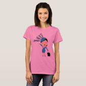 Kleine Miss Vlight Attendant T-shirt (Voorkant volledig)