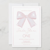 Kleine Miss Wonderful Pink 1e Eerste Verjaardag Kaart (Voorkant)