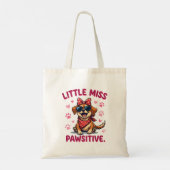 Kleine Misse Positieve Puppy Tote Bag (Achterkant)