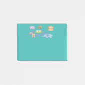 Kleine Misseters Turquoise Cheer Post-it® Notes (Voorkant)