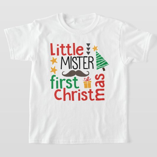 Kleine Mister Eerste Kerstmis T-shirt (Laagn)