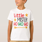 Kleine Mister Ho Ho Ho Ho Kerstmis T-shirt (Voorkant)