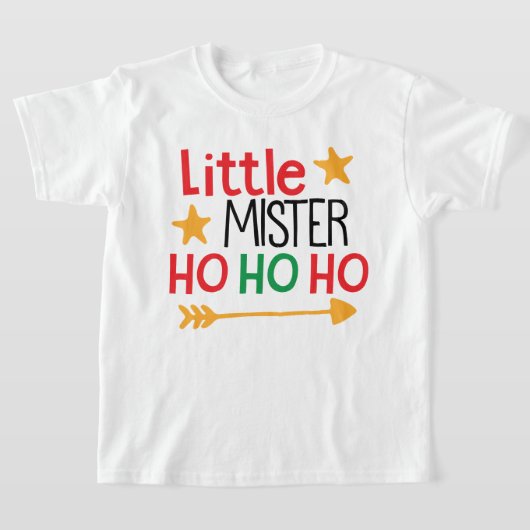 Kleine Mister Ho Ho Ho Ho Kerstmis T-shirt (Laagn)