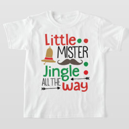 Kleine Mister Jingle de hele weg Kerstmis T-shirt