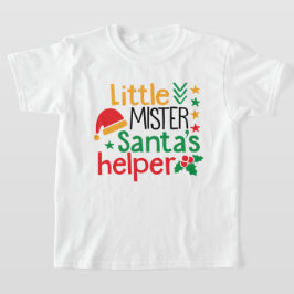 Kleine Mister Santa's Helper Kerstmis T-shirt