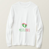 Kleine mistleToes moederschap Lange hoes T-Shirt (Design voorkant)