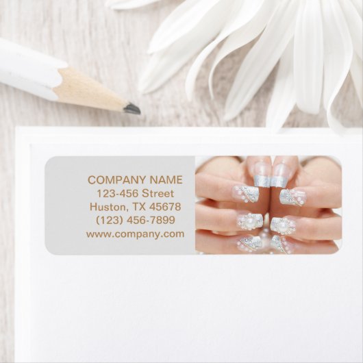 kleine mode schoonheidsnagelspijker etiket (Insitu)