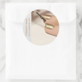 kleine mode schoonheidsnagelspijker ronde sticker (Tas)