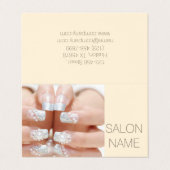 kleine mode schoonheidsnagelspijker visitekaartje (Buitenkant ongevouwen)