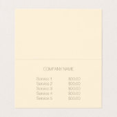 kleine mode schoonheidsnagelspijker visitekaartje (Binnenkant ongevouwen)