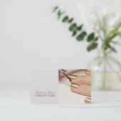 kleine mode schoonheidsnagelspijker visitekaartje (Staand voorkant)