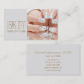 kleine mode schoonheidsnagelspijker visitekaartje (Voorkant / Achterkant)