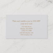 kleine mode schoonheidsnagelspijker visitekaartje (Achterkant)