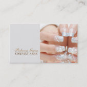 kleine mode schoonheidsnagelspijker visitekaartje (Voorkant)