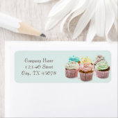 kleine, moderne elegante bakkerij kleurrijke cupca etiket (Insitu)