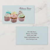 kleine, moderne elegante bakkerij kleurrijke cupca visitekaartje (Voorkant / Achterkant)