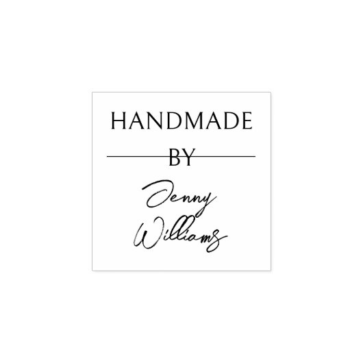 Kleine moderne handgemaakte/Homemade aangepaste na Rubberstempel (Afrduk)