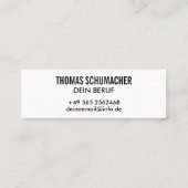 Kleine Moderne Visitenkarten Vorlage - Mini Visitekaartje (Achterkant)