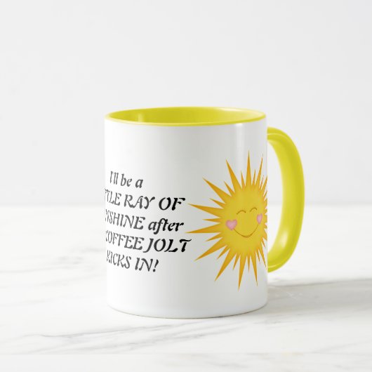 Kleine mok met zonnekoffie (Voorkant rechts)