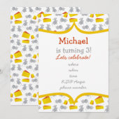 kleine mondjes en kaas met geel lijst kaart (Voorkant / Achterkant)