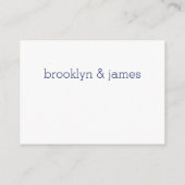 Kleine Monogrammed White Modern Wedding RSVP Kaart (Achterkant)