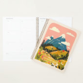 Kleine Monogramnaam Boho Bergen Illustratie Planner (Display)