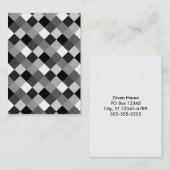 Kleine monotone blokken visitekaartje (Voorkant / Achterkant)