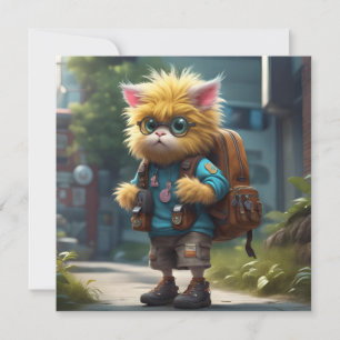 Kleine Monster AI Fantasy Digitale Kunst Print