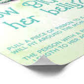 Kleine Monster Boy Baby shower Grote Buik Game Sig Poster (Hoek)