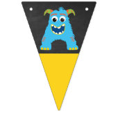 Kleine Monster Chalkboard Gelukkige Verjaardag Vlaggetjes (Tweede vlag)