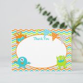 Kleine monster Dank je kaarten (Staand voorkant)