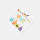 Kleine monster Eerste Verjaardag Papier Servet Jon (Hoek)