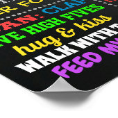 Kleine Monster Eerste verjaardagskalkbord Poster (Hoek)