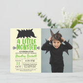 Kleine Monster Elke leeftijd Halloween Birthday Fo Kaart (Staand voorkant)