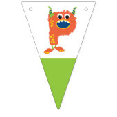 Kleine Monster Gelukkig Verjaardagsfeestdecor Vlaggetjes (Derde vlag)
